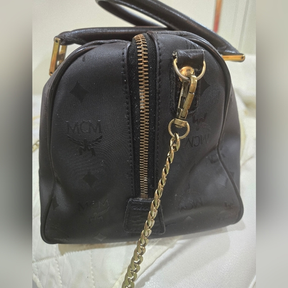 MCM BLACK NYLON BOSTON BAG-AUTHENTIC - Picture 10 of 16